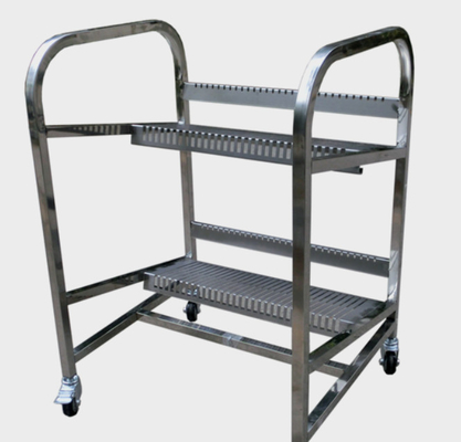 Rodízios flexíveis do metal portátil do trole quatro do alimentador do Bm de Panasonic do carro do armazenamento de Smt